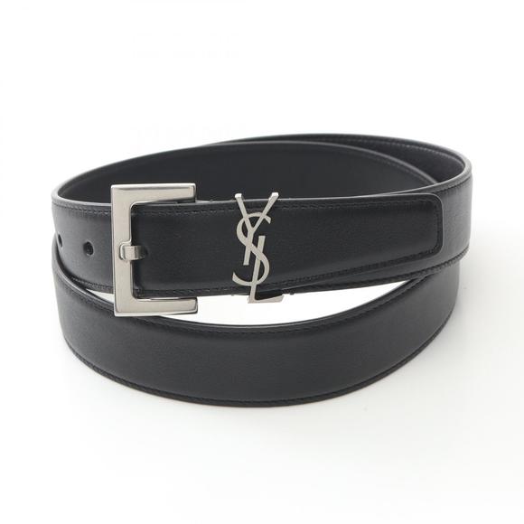 Saint Laurent Leather Belt Cassandra Black - Picture 1 of 5